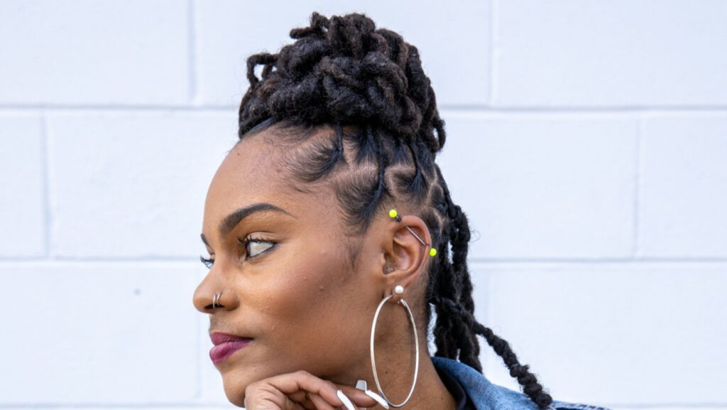 starter locs styles on short hair