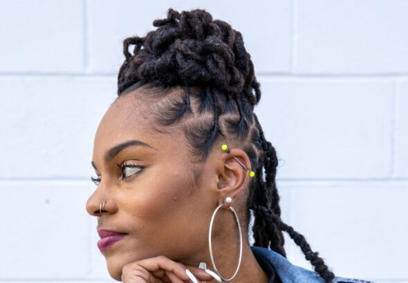 starter locs styles on short hair