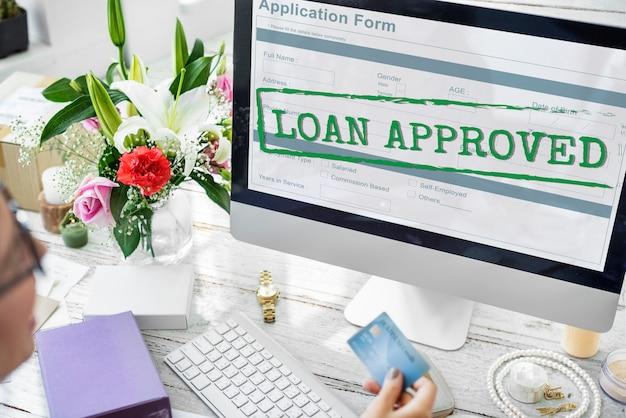 Loan Approved Application Form Concept